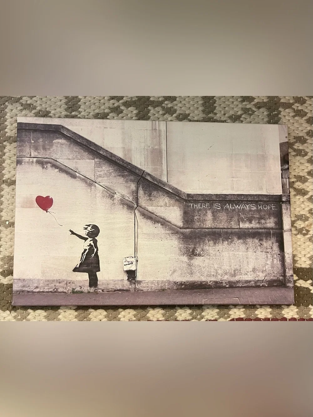 Banksy There Is Always Hope Canvas Wall Art, Preowned